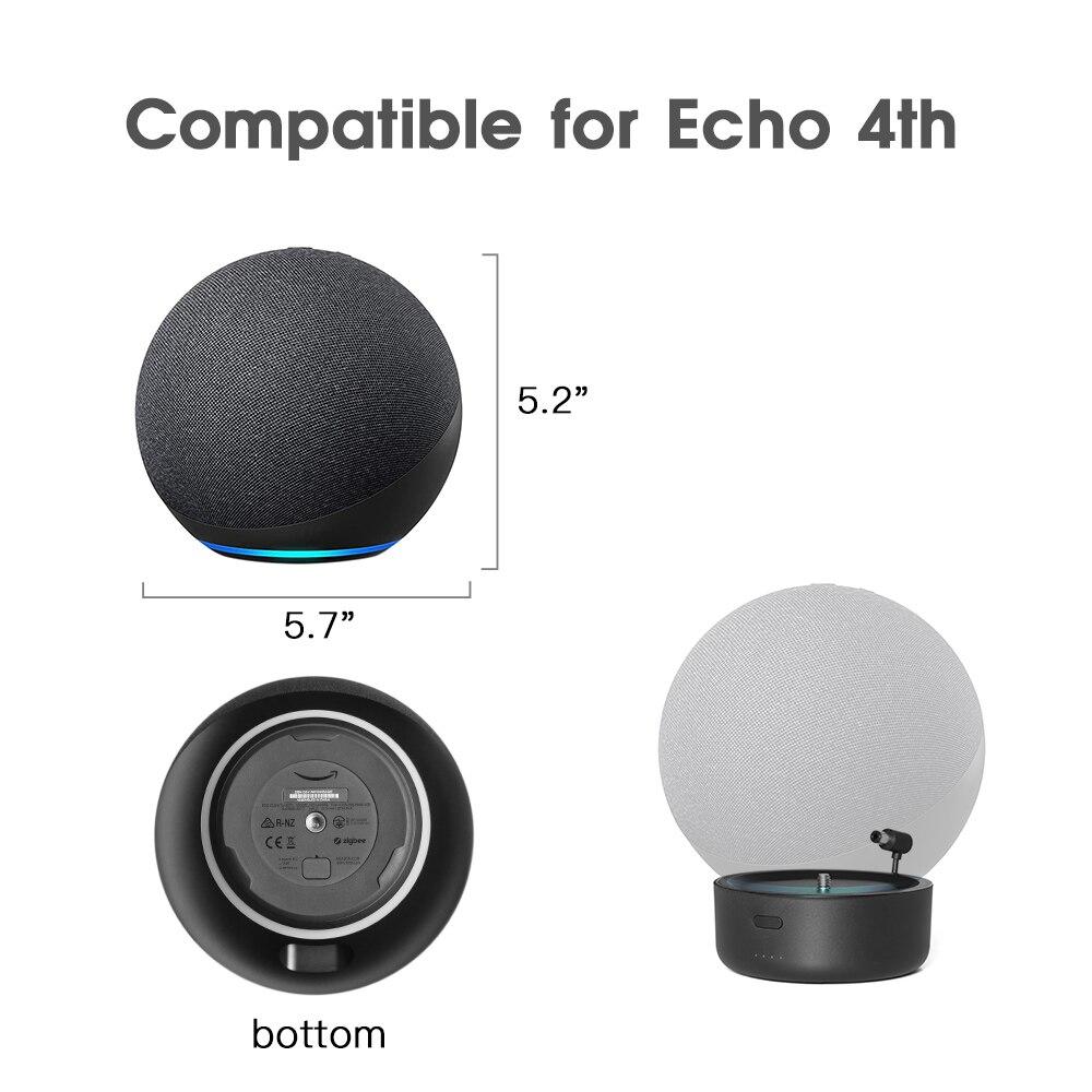 10000mAh battery base for Echo 4, featuring a sleek design and tailored fixing screws, providing portable power for Amazon Alexa speaker.